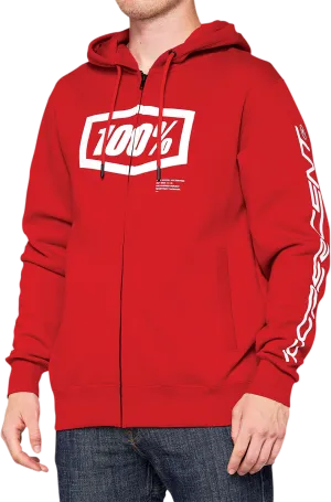 100% Syndicate Fleece Zip-Up Hoodie - Pepper - Small 36017-397-10