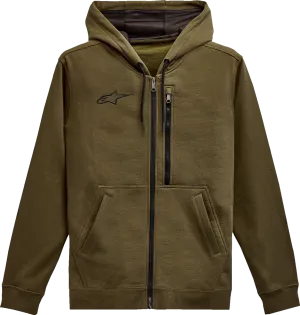 ALPINESTARS Asymmetrical Zip-up Hoodie - Military - XL 121351030690XL