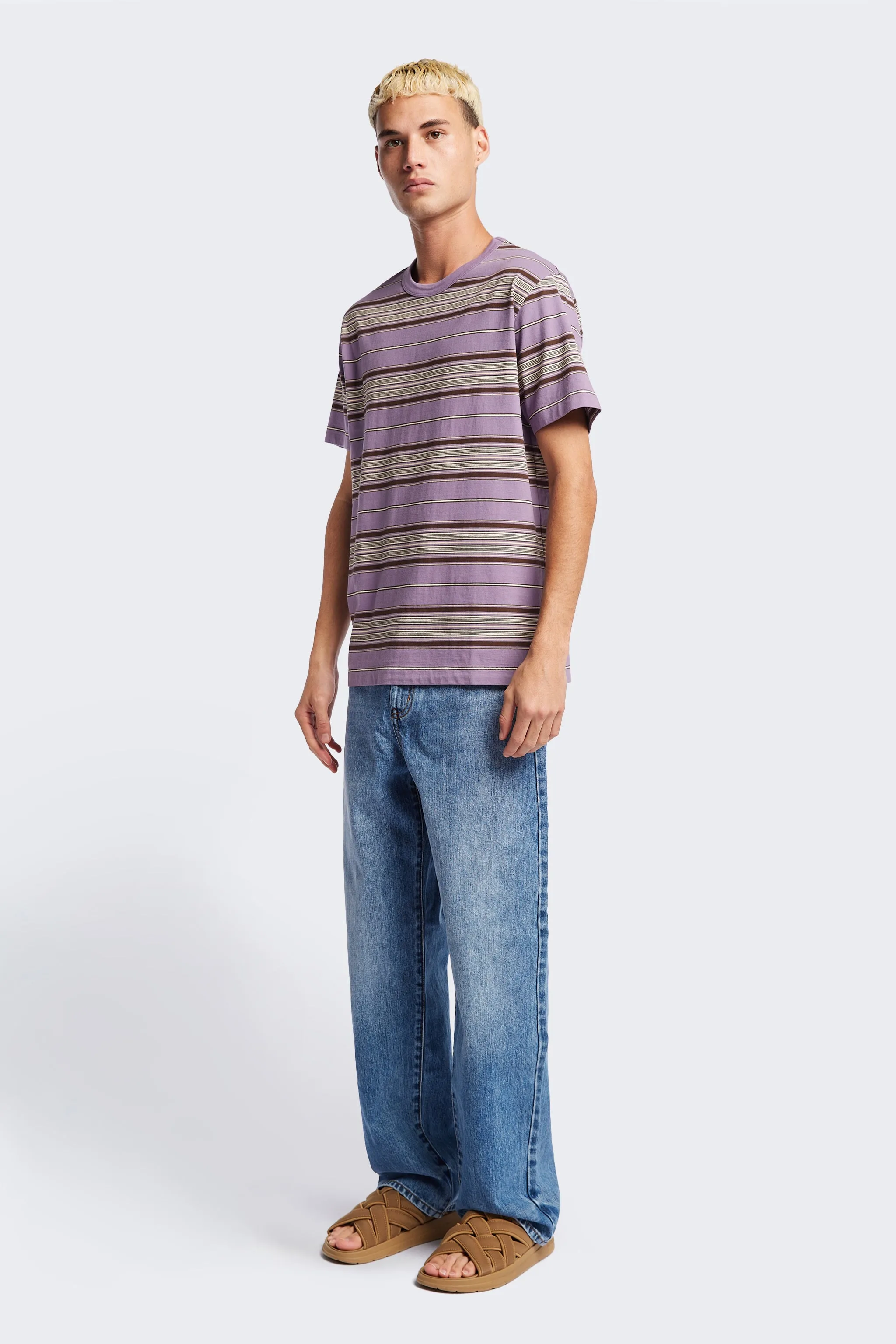 Attain T-Shirt Purple Stripe