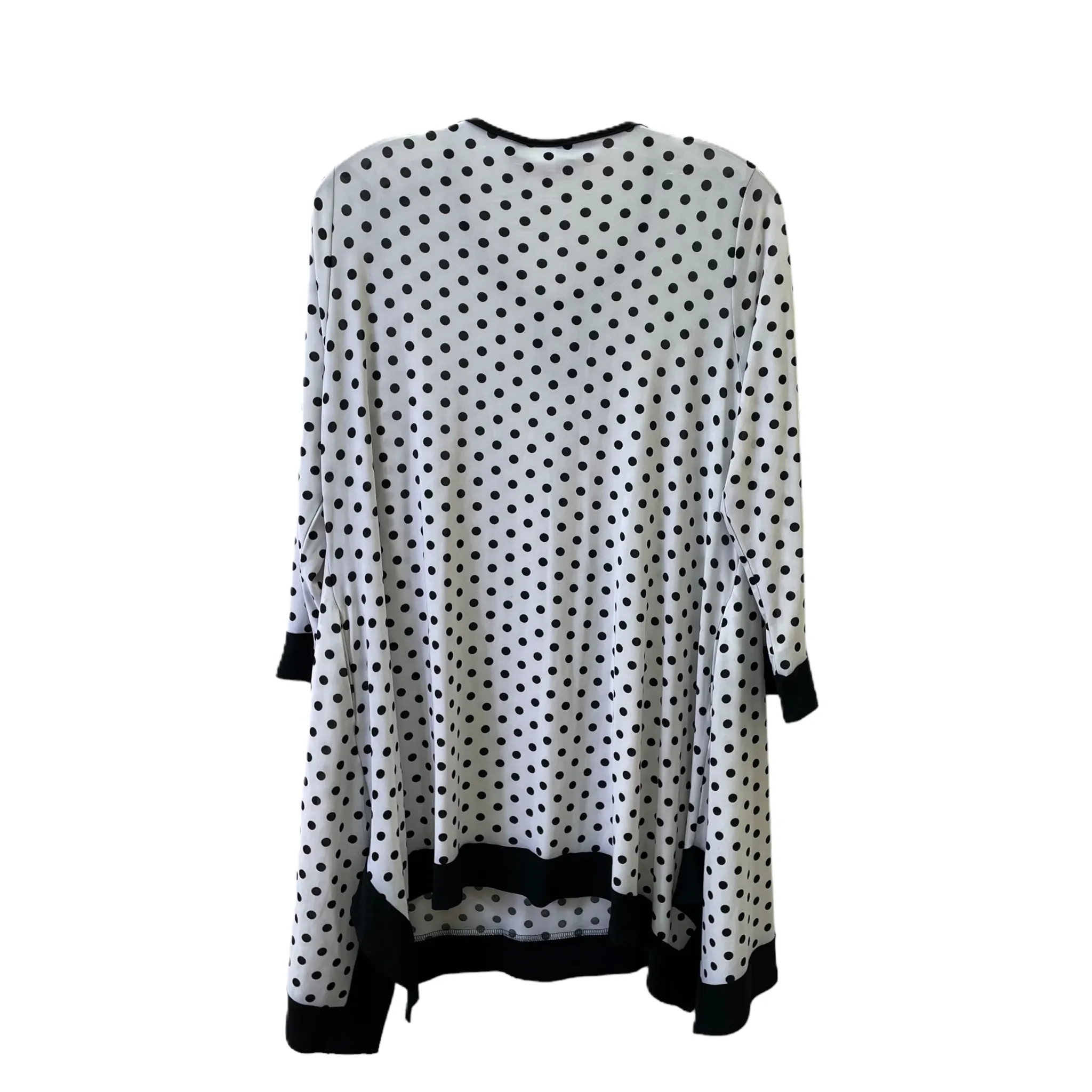 Black & White Tunic 3/4 Sleeve By Sea and Anchor, Size: L