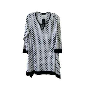 Black & White Tunic 3/4 Sleeve By Sea and Anchor, Size: L