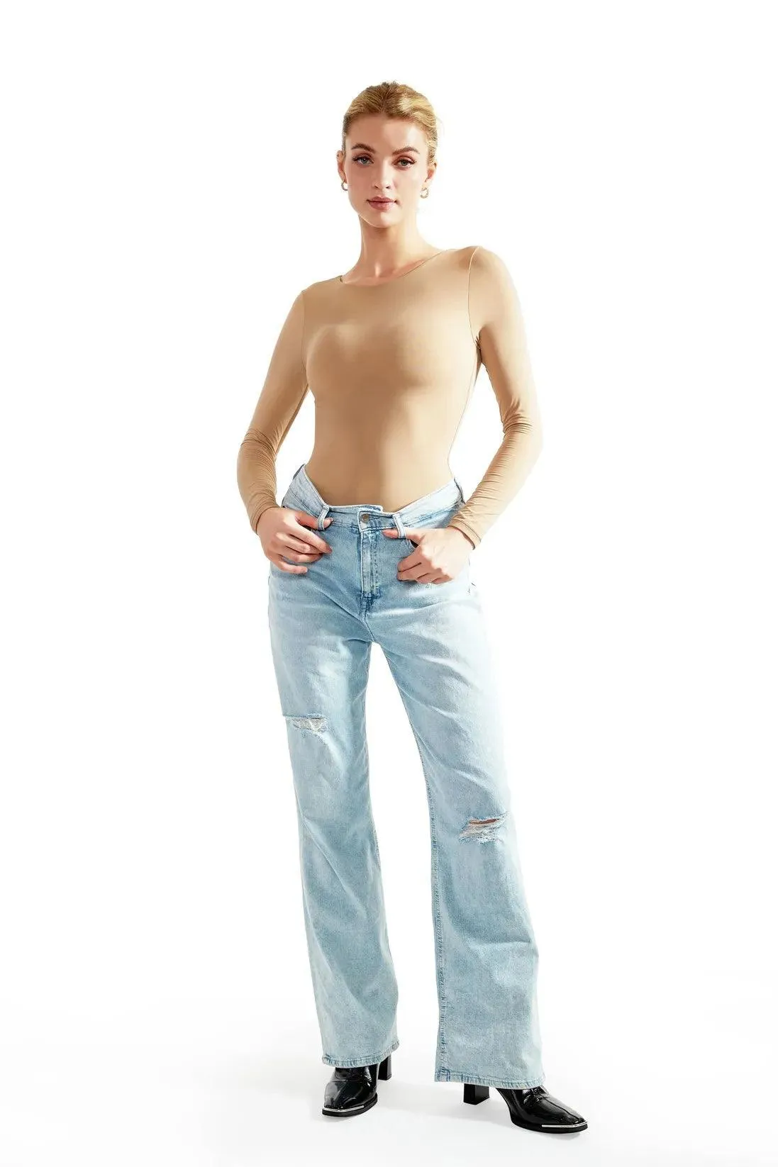 Buttery Soft Crew Neck Bodysuit - Long Sleeve