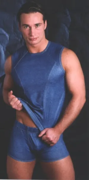 Denim Look Muscle Shirt