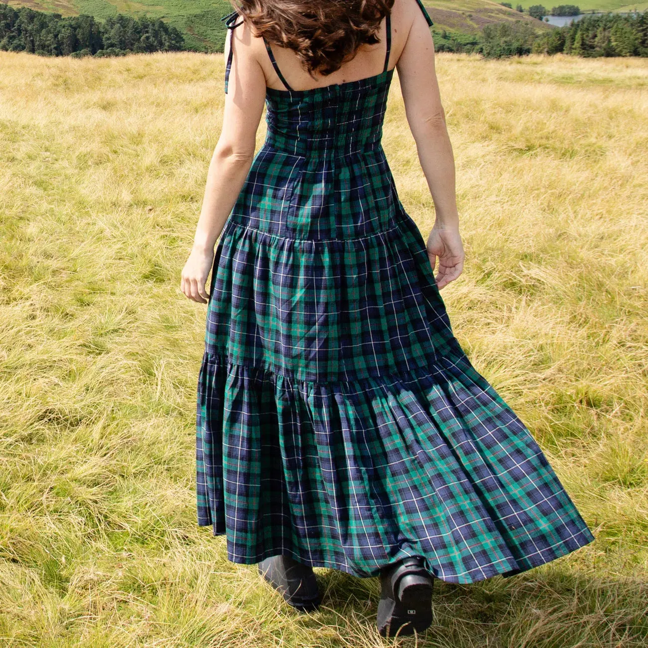 Green Tartan Womens Marilyn Dress