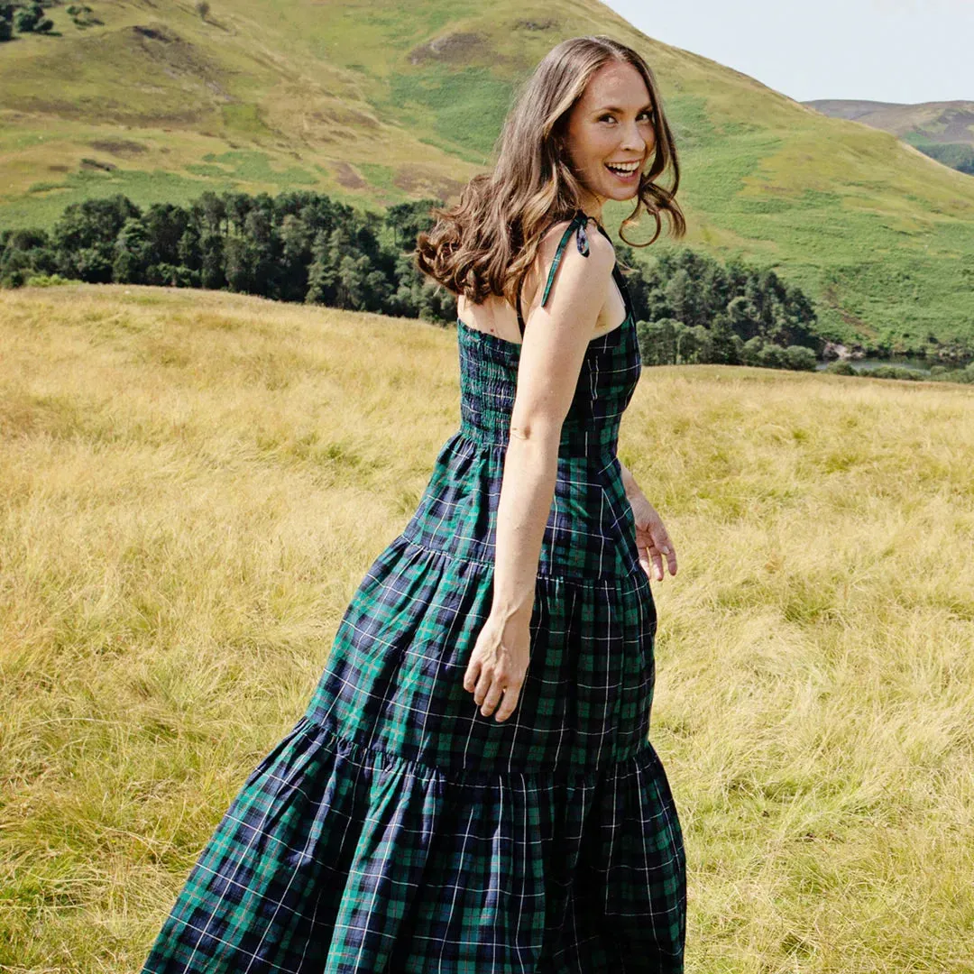 Green Tartan Womens Marilyn Dress