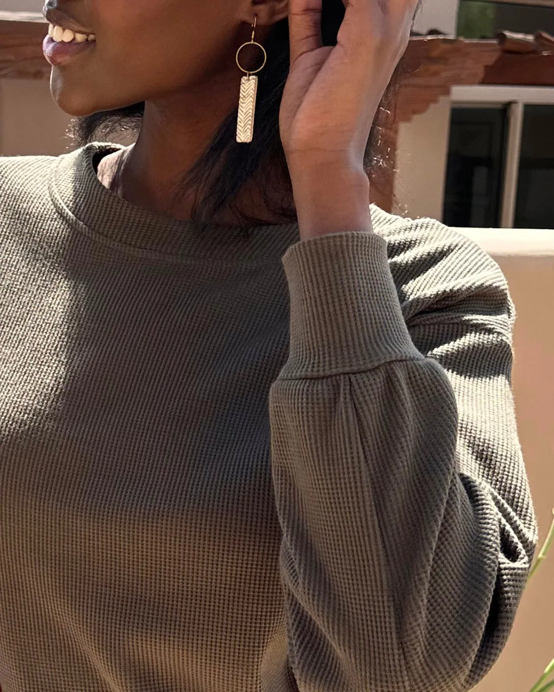 HORIZON waffle knit top <br/> USE CODE PREORDER FOR $25 OFF!