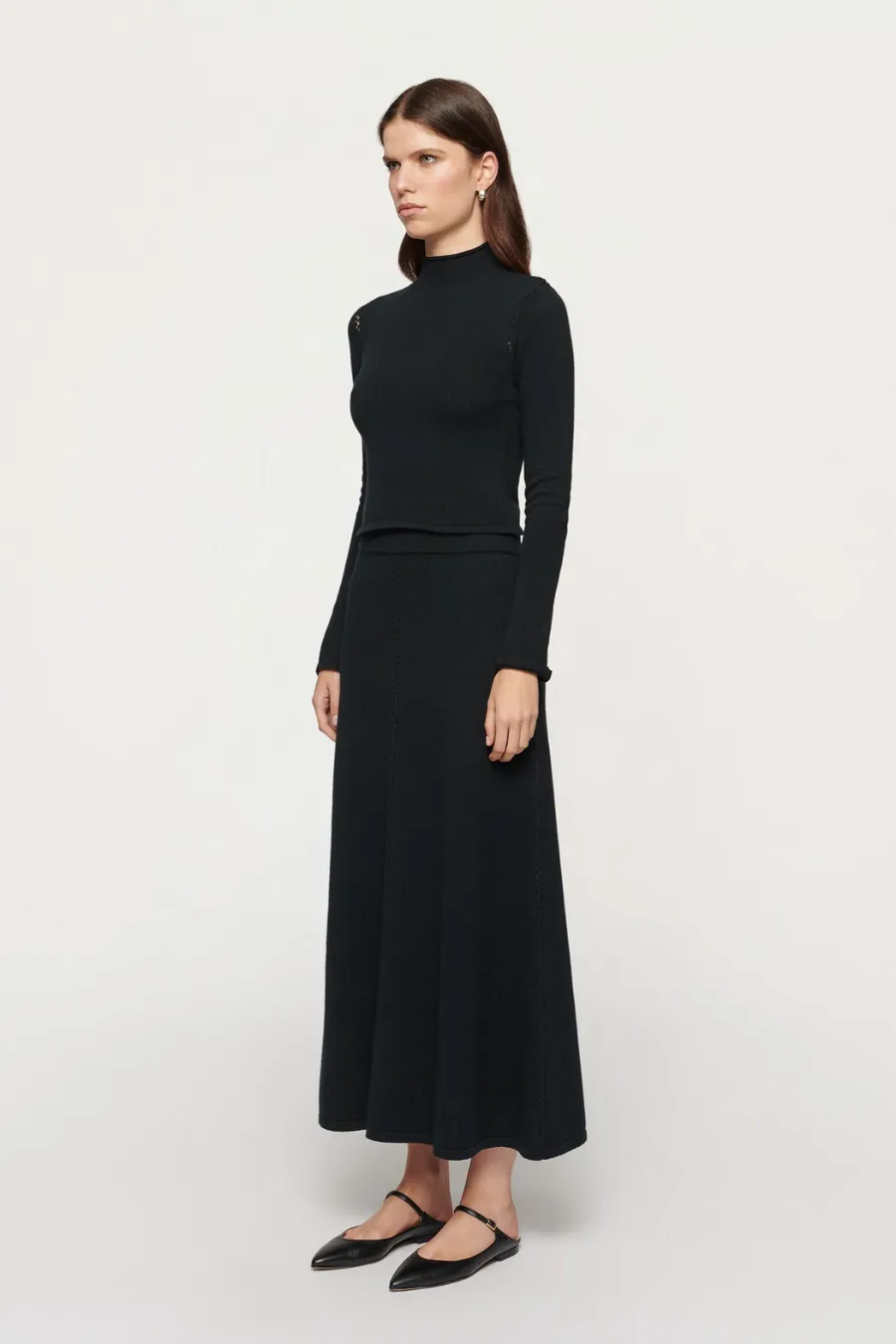 Jamieson Knit Skirt Black
