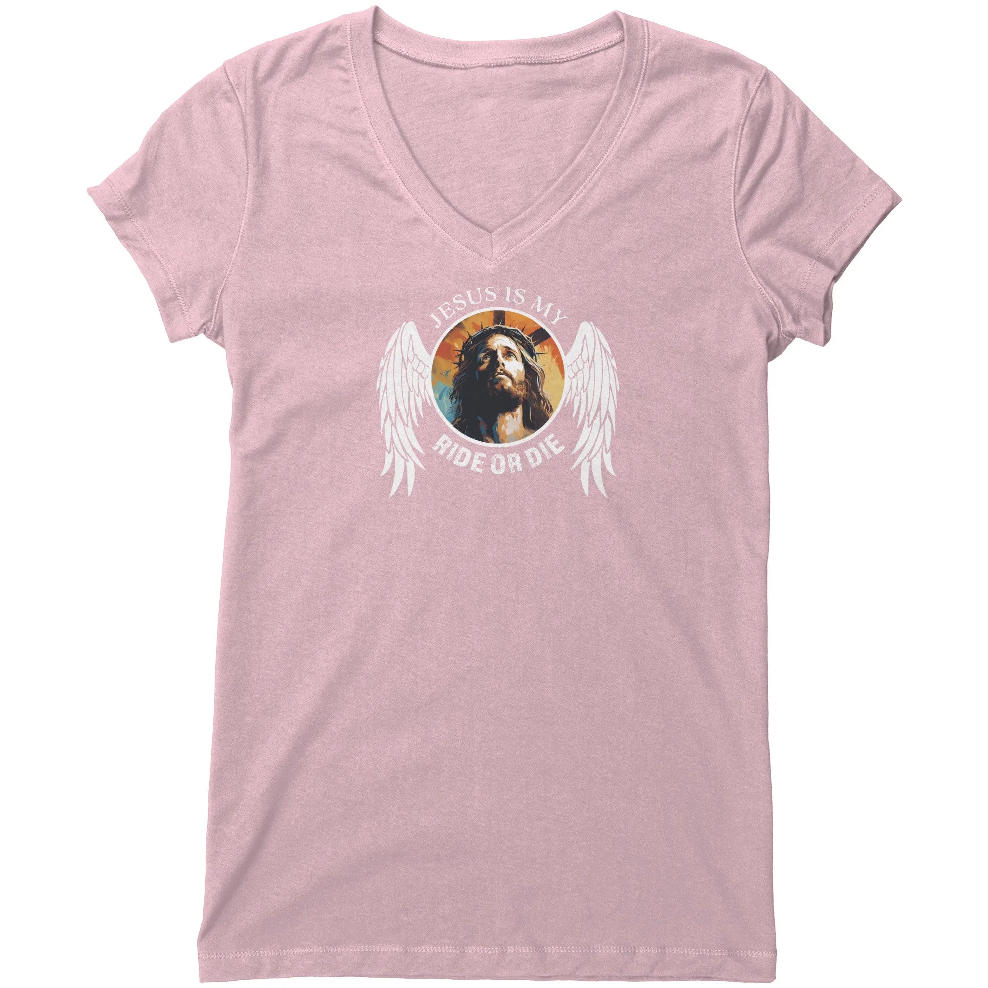 Jesus is My Ride or Die Women's V-Neck Tee