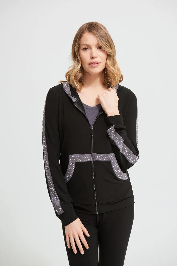 Joseph Ribkoff Hooded Zip Up Jacket 213893