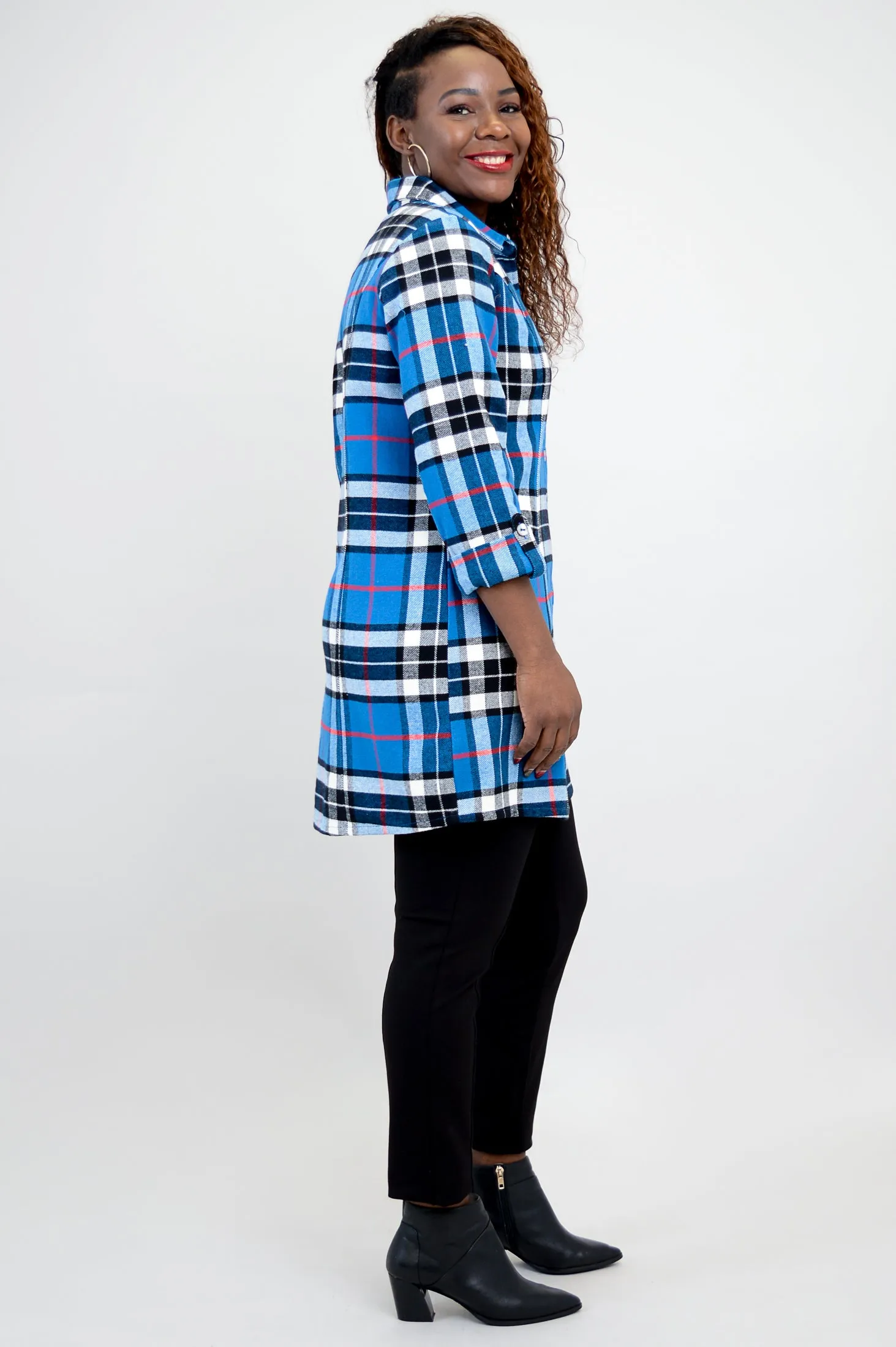 Larissa Tunic, French Plaid, Cotton Flannel - Final Sale