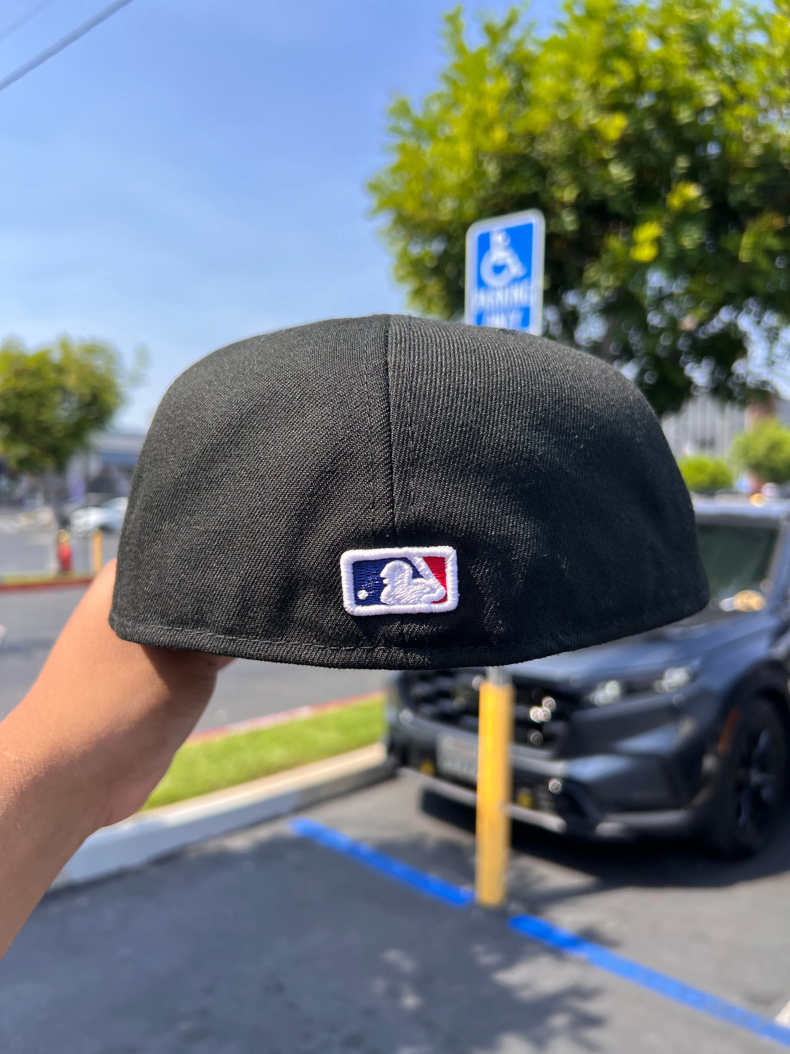 Los Angeles Dodgers Script Black with Red LA 5950