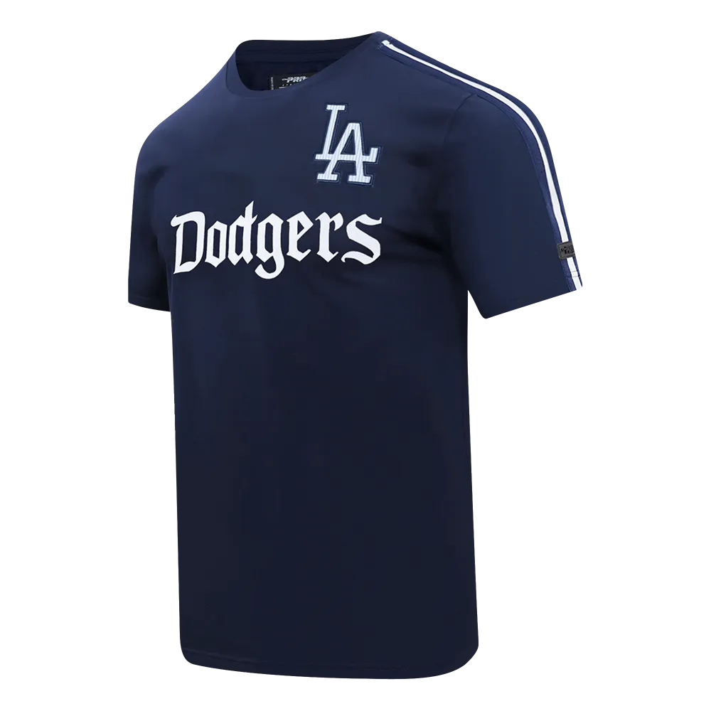MLB LOS ANGELES DODGERS COUNTRY CLUB MEN'S SINGLE JERSEY STRIPED TOP (MIDNIGHT NAVY)