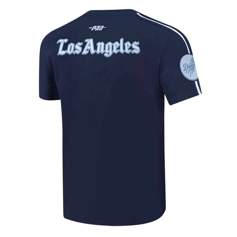 MLB LOS ANGELES DODGERS COUNTRY CLUB MEN'S SINGLE JERSEY STRIPED TOP (MIDNIGHT NAVY)