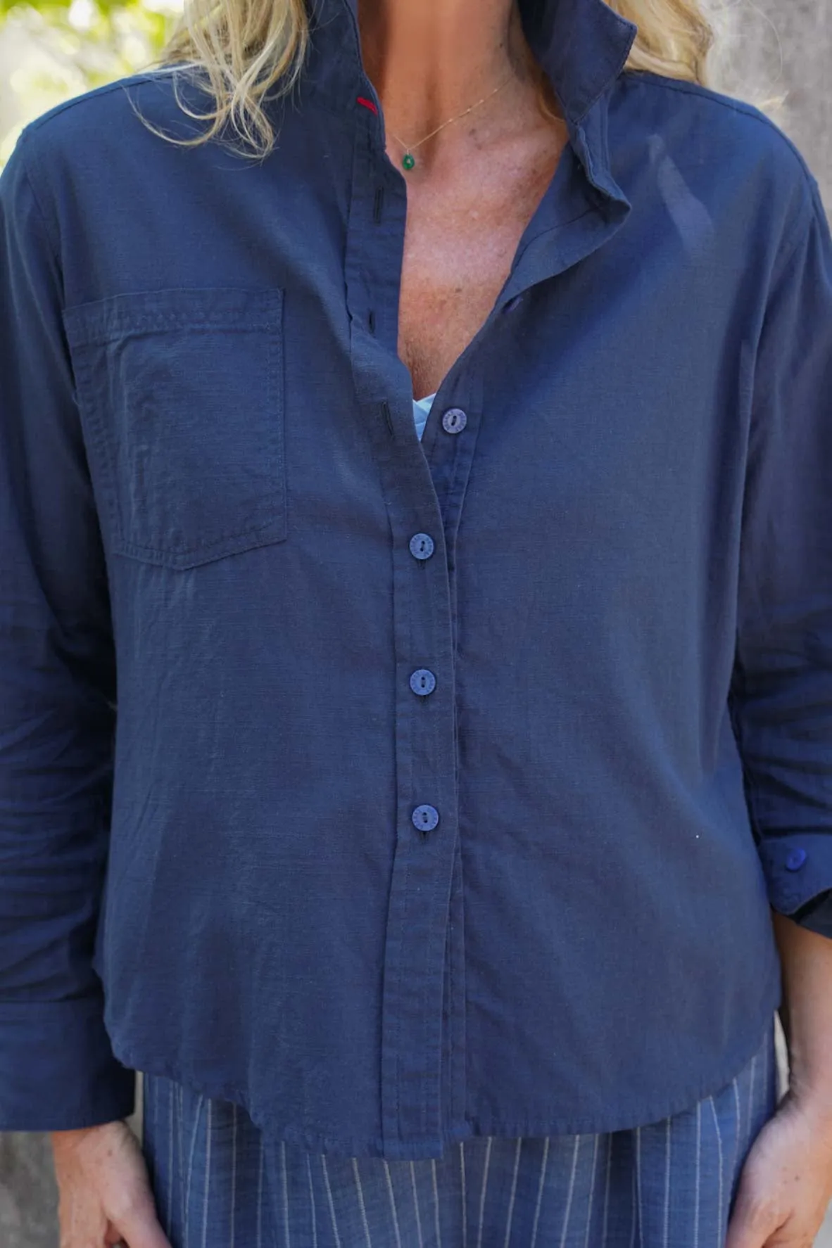Navy Fitted Classic Shirt