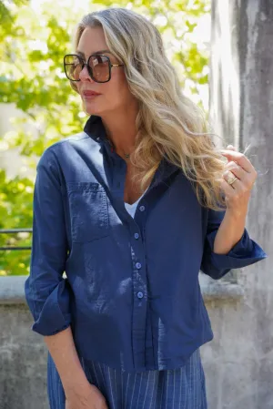 Navy Fitted Classic Shirt