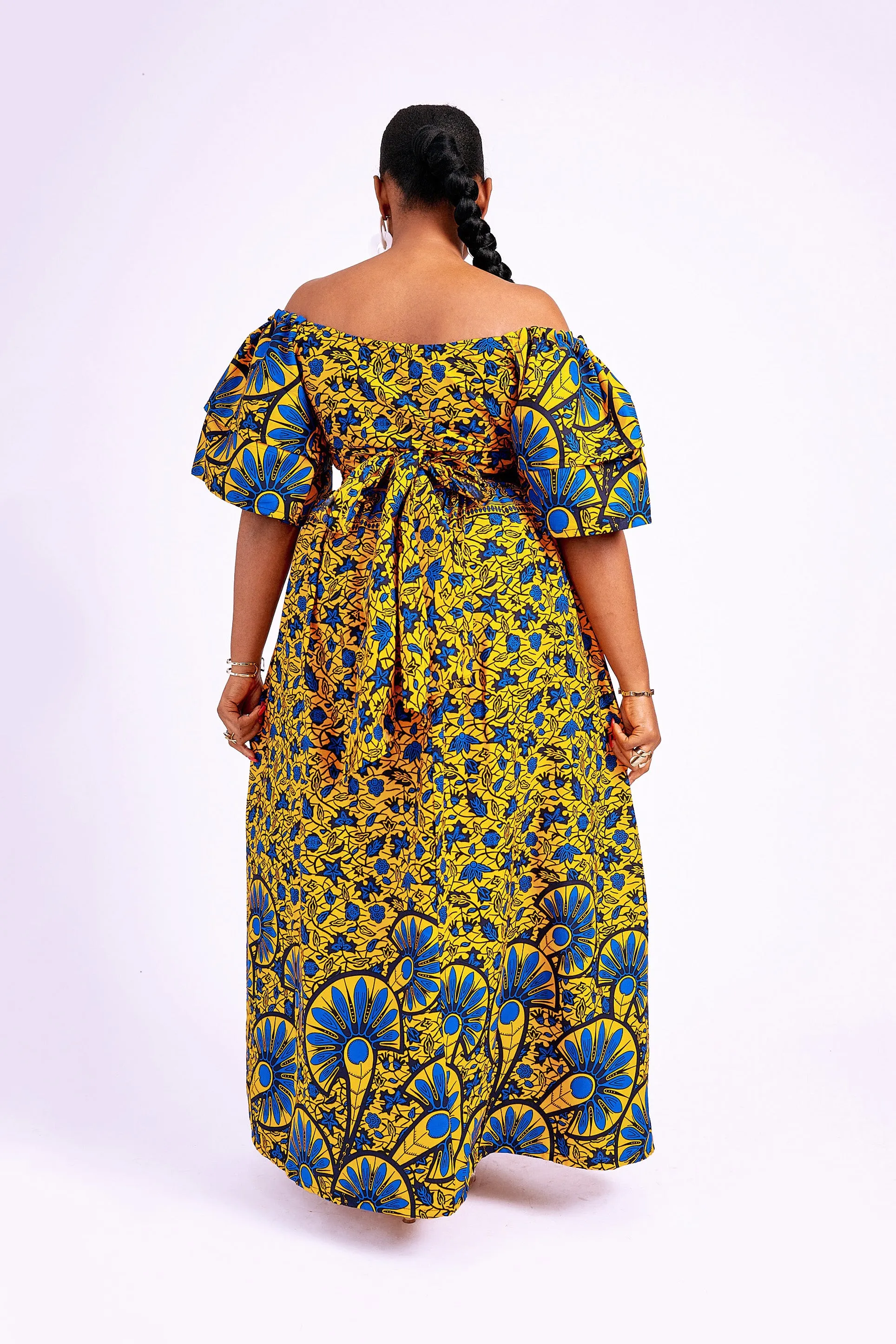 RAIZA AFRICAN PRINT WRAP TOP