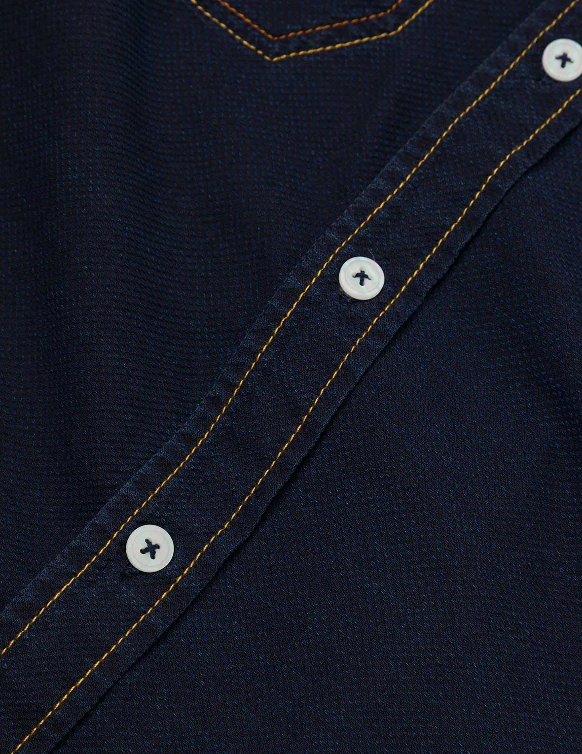 Seagull Print Regular Fit Denim Shirt