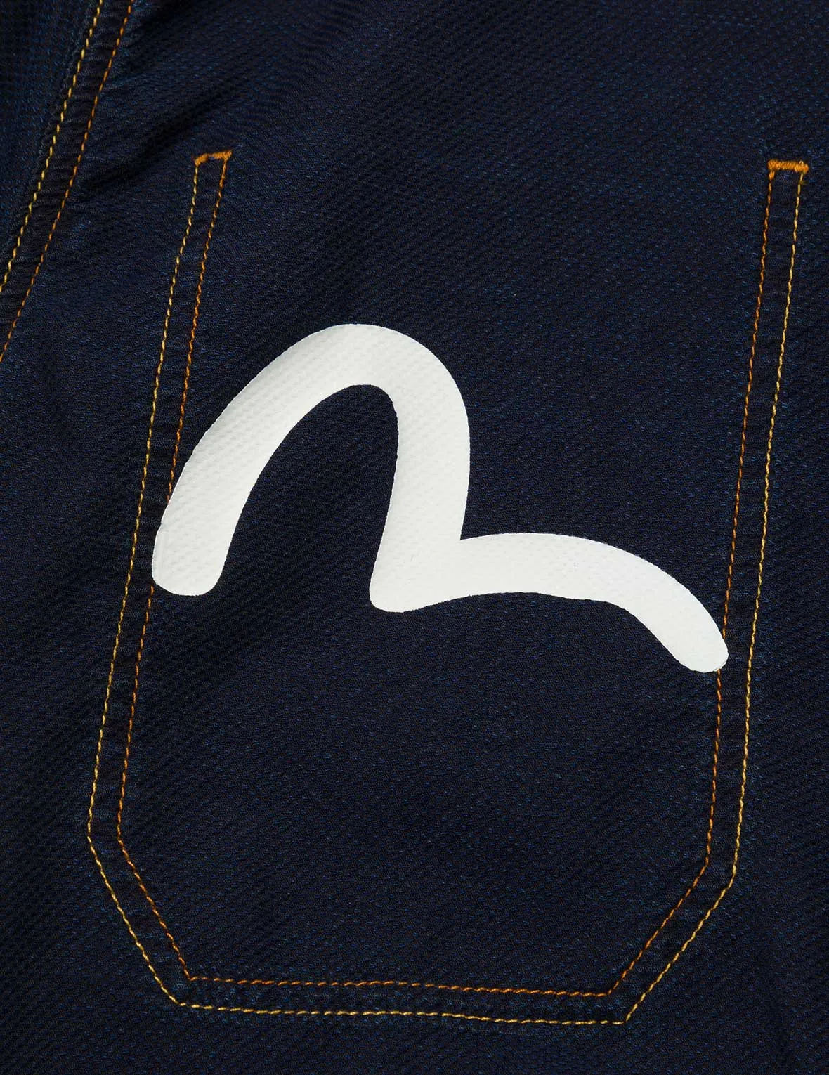 Seagull Print Regular Fit Denim Shirt