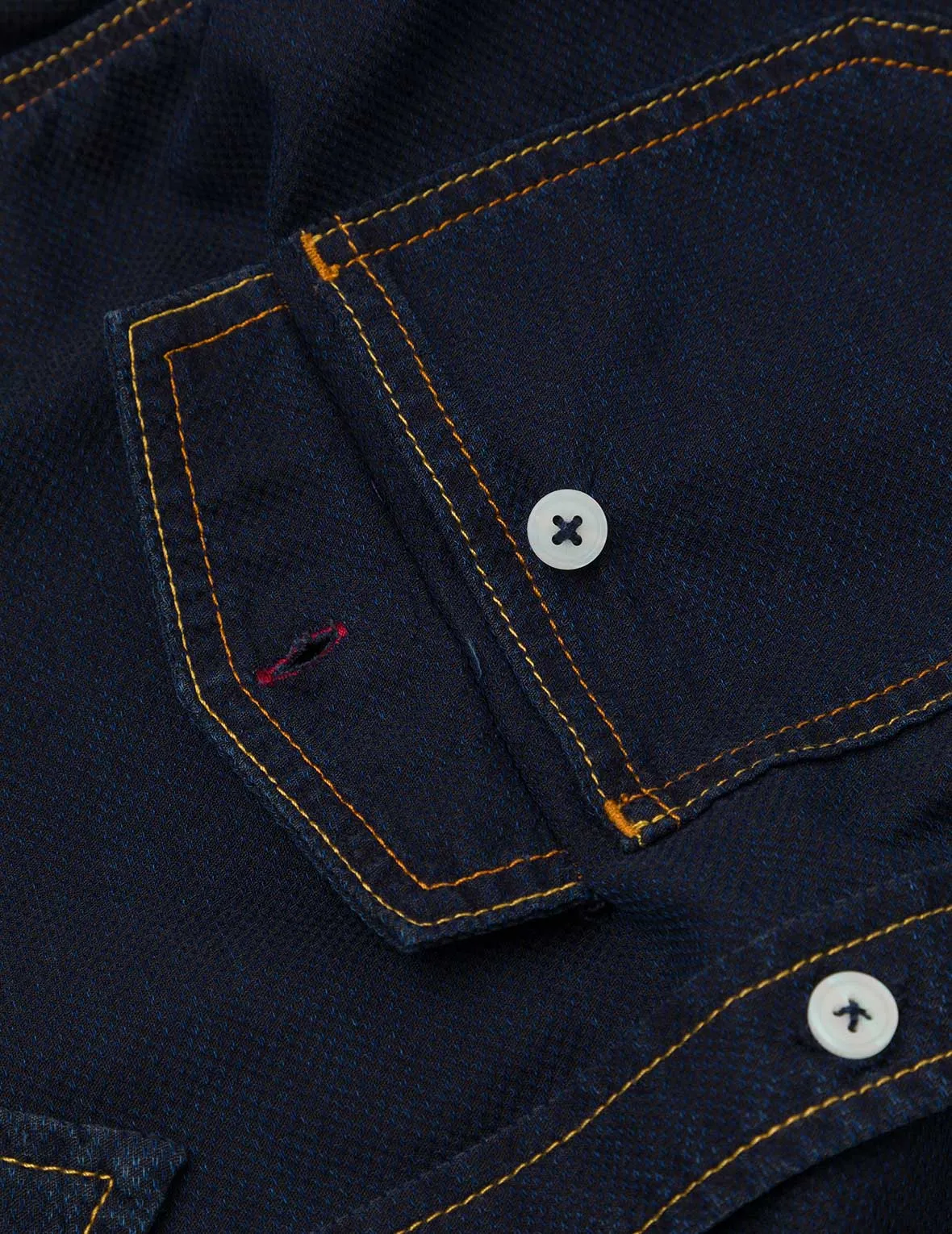 Seagull Print Regular Fit Denim Shirt