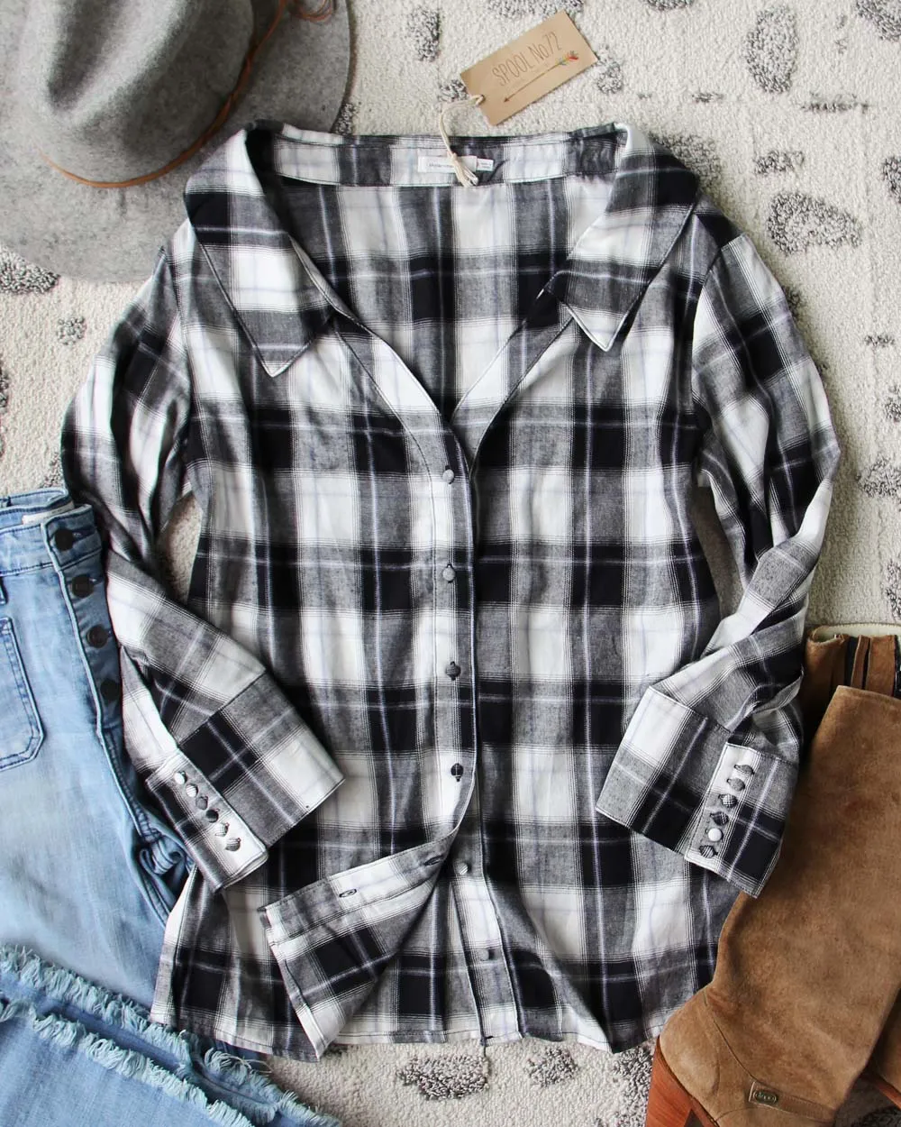 Skylar Plaid Top
