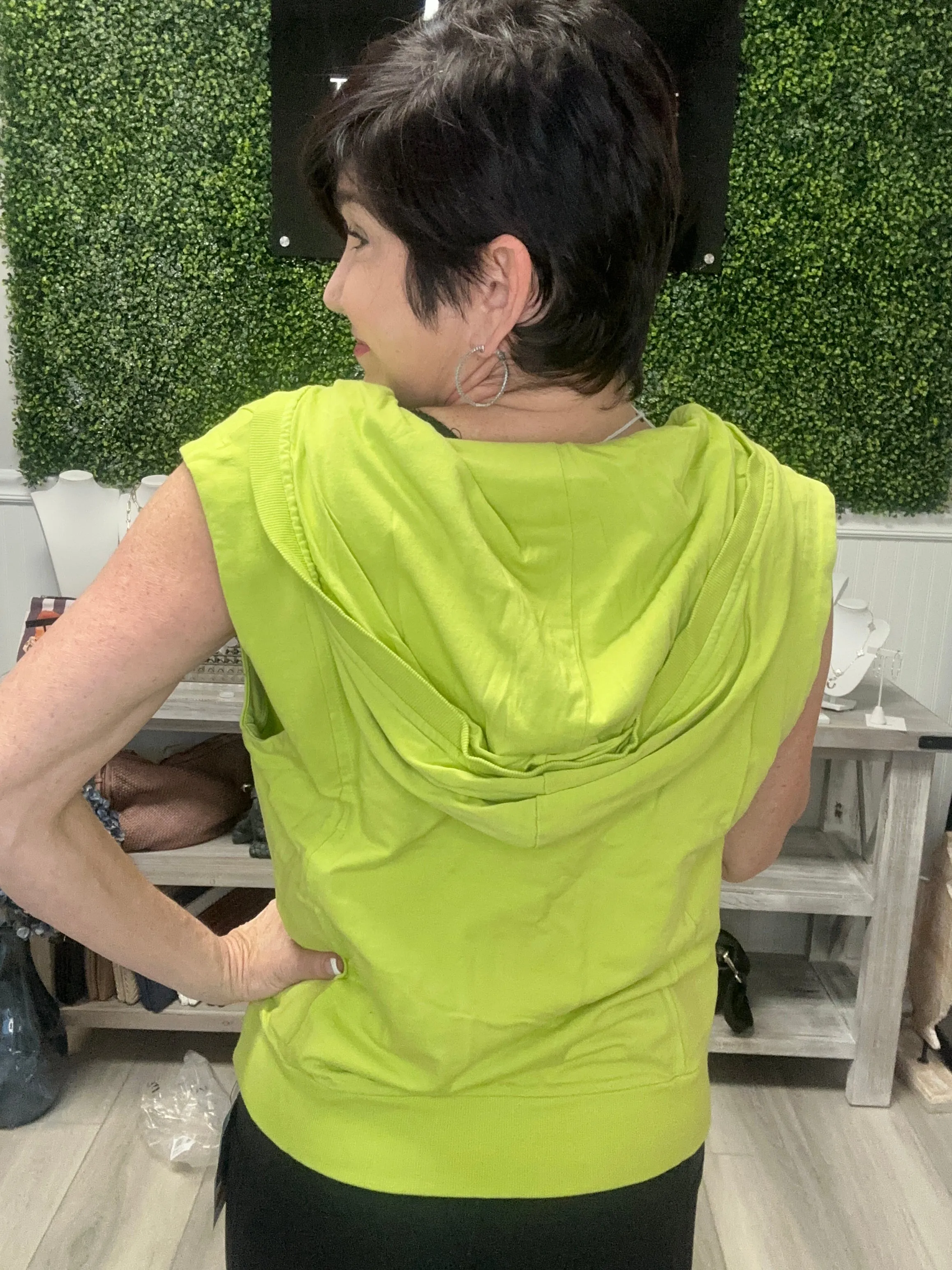 Sleeveless Zip-Up Hoodie