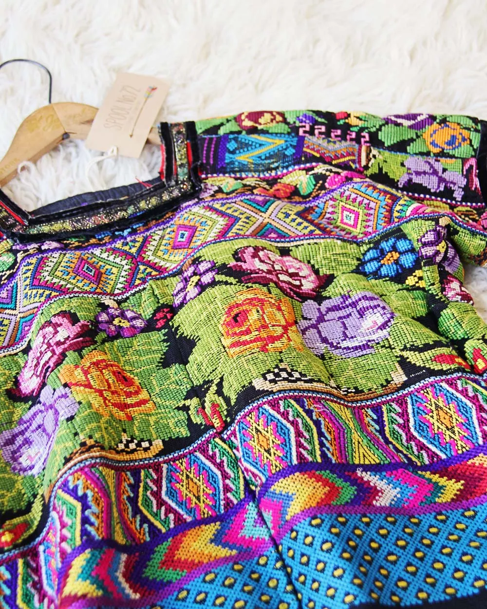Vintage Mexican Needlepoint Tunic