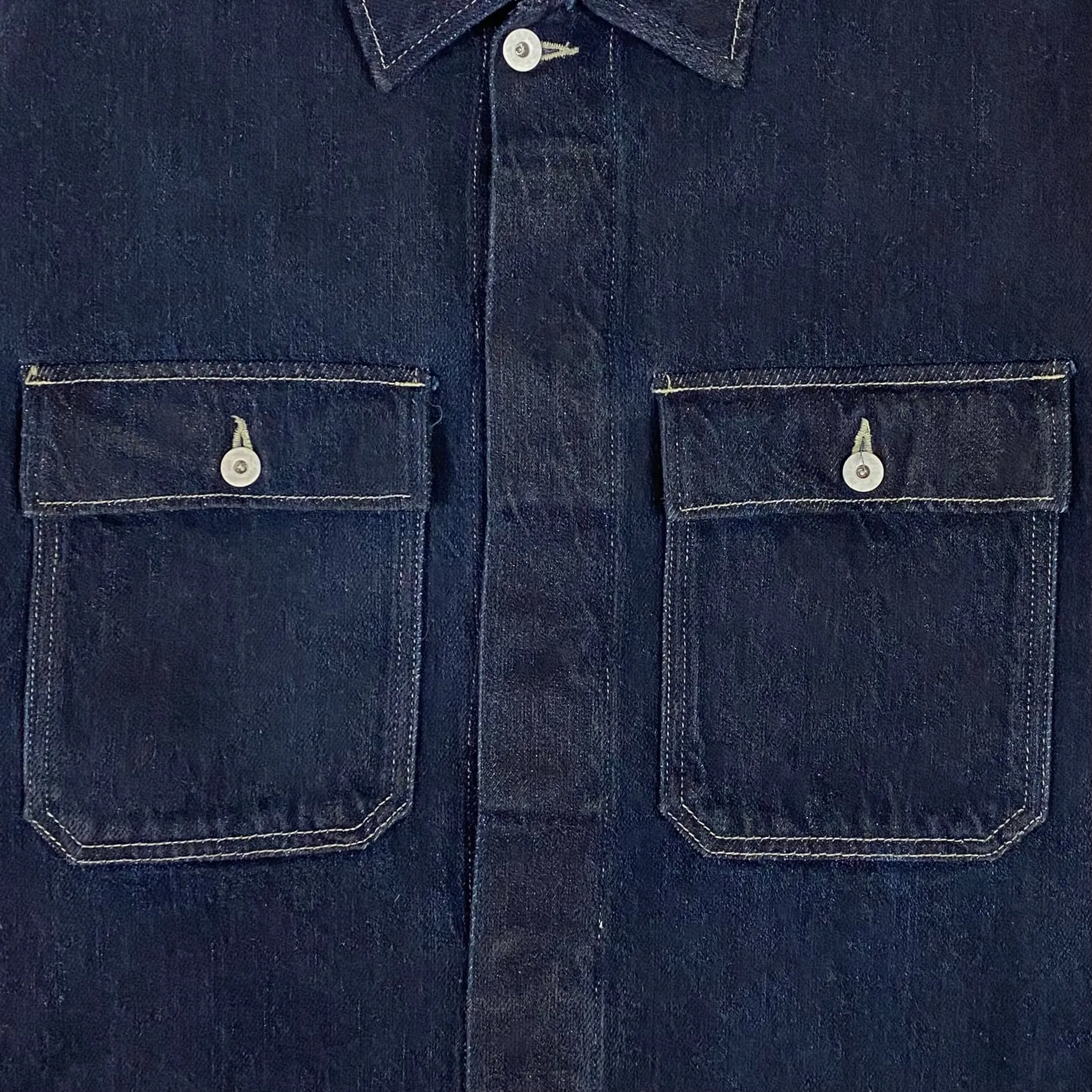 YZY SZN 6 Unreleased Sample Work Shirt In Denim