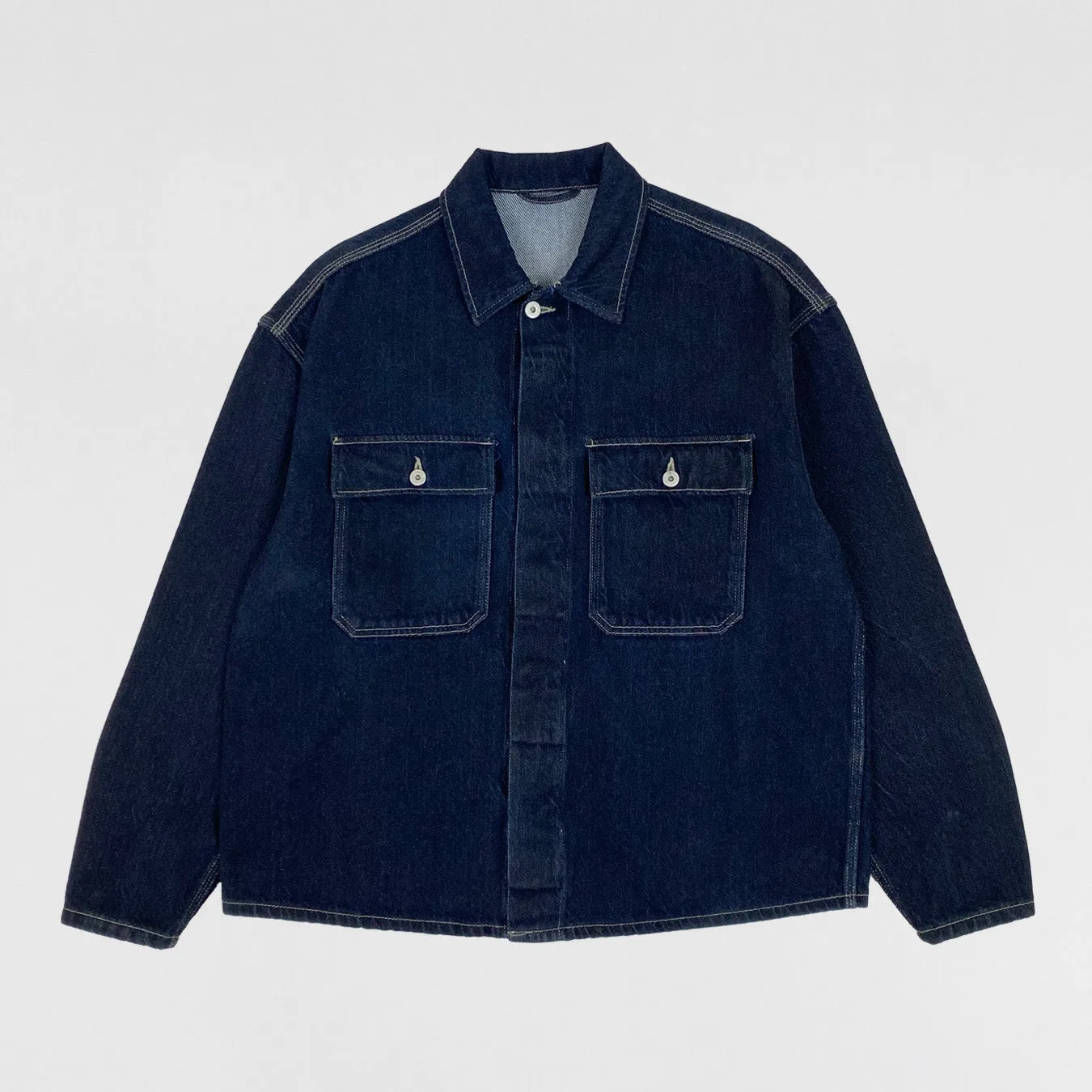 YZY SZN 6 Unreleased Sample Work Shirt In Denim